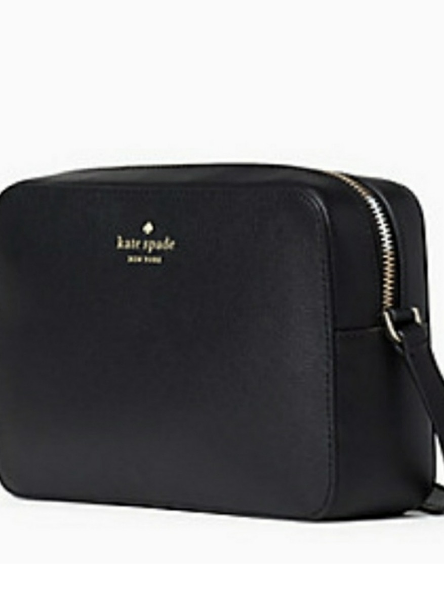 Kate Spade Harper Black Leather Crossbody Bag Camera Purse